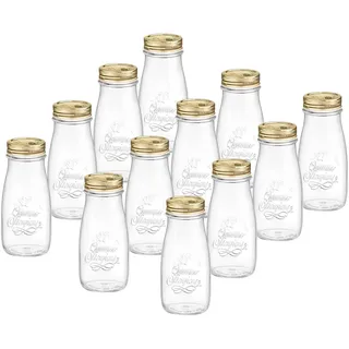 Emilja Smoothieglas - Glas Flaschen Quattro Stagioni 400ml - 12 Stück -