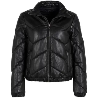 Lederjacke GIPSY "GWNele RF" Gr. XL, schwarz (black) Damen Jacken Lederjacken mit hochabschließendem Kragen