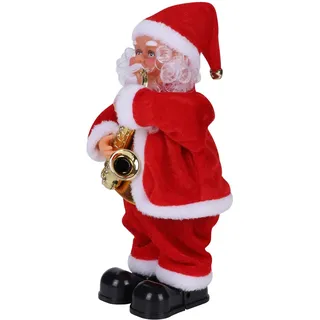 LONTG Weihnachten Dekoration Weihnachtsmann Dekofigur Elektrische Plüsch Puppe Singende Tanzende Weihnachtsfigur Home Indoor Party Tischdeko Weihnachtsdeko Lustiges Zubehör