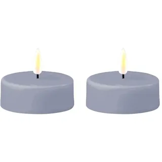 Maxi Teelicht LED dust blue 2 Stück