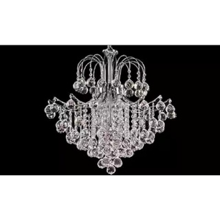 JVmoebel Kronleuchter Luxus Kronleuchter Deckenkristalllampe Silber Lampen Lüster 62 x 93 cm, Leuchtmittel wechselbar, Made in Europe silberfarben