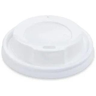 Domdeckel (PS) weiß für Becher Ø80mm