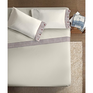 Ipersan Naturale Doppelbett, 100 Applikationen Baumwolle, 50% Leinen, beige, 240 x 290 cm + 2/52 x 83 cm