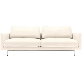 Creation BY ROLF BENZ 3-Sitzer CR.414, Designsofa, edles Sofa, Loungesofa, Ledersofa, klares Design, aus Leder oder Chenille, erstklassiger Sitzkomfort, legere Polsterung weiß