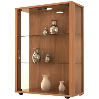 VCM Vitrine Sintalo 60 x 80 x 25 cm Nussbaum