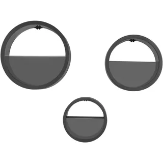 3 Stück/Set Wandvasen Deko Übertopf ,Hängende Wandvase Wand-Pflanzgefäß Übertopf vertikaler Pflanzenbehälter ,für Zimmerpflanzen Sukkulenten Luftpflanzen Kakteen Kunstpflanzen (Schwarz, Klar)