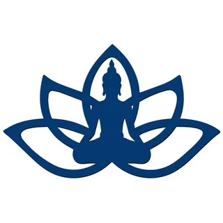 Namofactur Wandtattoo Buddha im Lotus XXL Wandtattoo blau