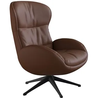 flexlux Relaxsessel Haze Leder 70 x 104 x 79 cm Braun drehbar