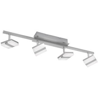 Just Light. LED-Deckenleuchte LOLA-SMART SABI, Stahlfarben - Metall - 73 x 12 cm - mit Fernbedienung