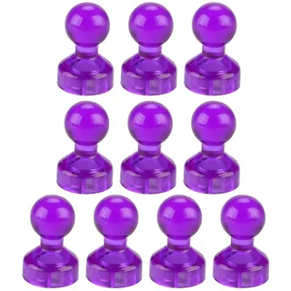 Luojuny 10pcs Magnetische Push -Stifte, Mini farbenfrohe transparente Kühlschrankmagnete, Mini -Metallmagnetmagnet -Daumen, Büromagnete, Whiteboard -Magnete, Kartenmagnete für gebürstete Nickel V
