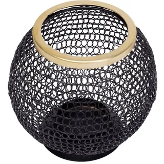 Trend Line Standkerzenhalter TrendLine Laterne Metall 15 x 14 cm schwarz-gold schwarz