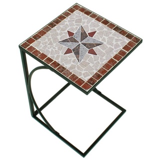 Garden Pleasure Gartentisch (1-St), Beistelltisch AMARILLOtisch Outdoor Esstisch Tisch Möbel Mosaik braun