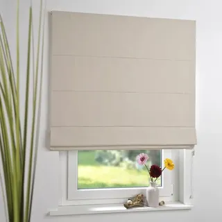 LIEDECO Raffrollo Uni Verdunkelung 80 x 190 cm beige