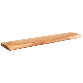 moebelfaktor Wandregal Norager, Akazie Massivholz, Breite 40 bis 160 cm, Baumkante, braun, Wandboard braun 80 cm x 4 cm x 25 cm