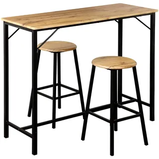 KESPER Küchenbar 3-teilig 110 x 40 x 88 cm Schwarz