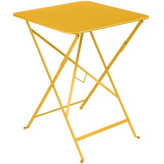 Fermob Bistro Tisch, quadratisch, faltbar cm. 57 x 57 Stahl Struktur gelb Honig Farbe