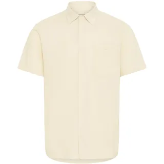 Leinenhemd BLEND "Leinenhemd BHBay Linen", Herren, Gr. XL, N-Gr, beige (bleached sand), Obermaterial: 55% Leinen LI. 45% Baumwolle CO., Hemden