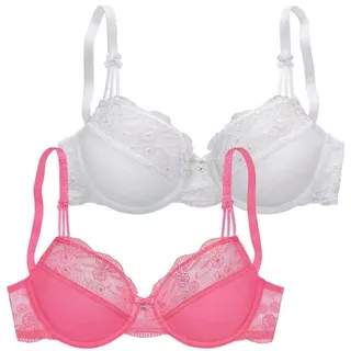 Nuance Bügel-BH Damen pink+weiß Gr.105E