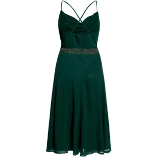 Vera Mont Cocktailkleid Wasserfallausschnitt Schwarz/Grün 32