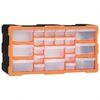 Multi-Schubladen-Organizer 3 | vidaXL : Farbe - Orange und Schwarz