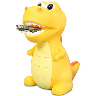 Lakpopya Dinosaurier Spardose Kinder, Dino Sparschwein für Mädchen Jungen | Spardose Personalisiert aus Sicheres PVC-Material für Dekoration des Kinderzimmers Geschenk Spielzeug Taufgeschenke