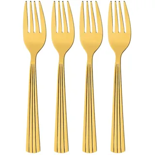Gräwe Kuchengabeln, Serie Athen, 4-teilig, gold, Edelstahl,
