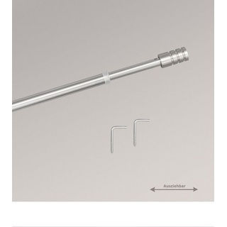 Gardinenstange Vitragenstange Zylinder, LYSEL®, L 60-85 cm silberfarben 60 cm - 85 cm