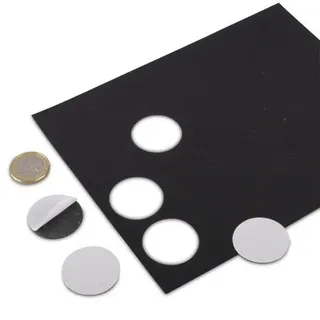 20 Stück Magnetplättchen selbstklebend (magnets4you) | rund Ø 30 mm | Magnet-Plättchen rund | Magnetfolien Zuschnitte | Magnetscheiben
