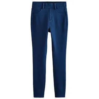 Next Jeansleggings Denim-Leggings aus angerautem Jersey, Kurzgröße (1-tlg) blau 16 (GB: 4 Petite)