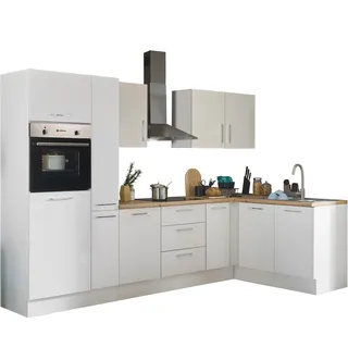 BASIC by Balculina Winkelküche Turin L-Form 300 cm weiß