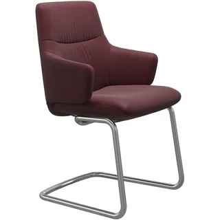Stressless Stuhl Mint | Freischwinger D400 Batick Bordeaux Mit Armlehnen Niedriger Rücken Poliertes Aluminium