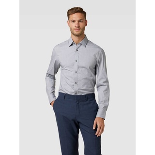 Slim Fit Business-Hemd mit Kentkragen Modell 'ADLEY', Hellgrau, 38