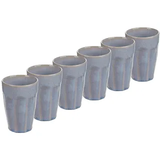 BUTLERS 6er-Set Kaffeebecher Steinzeug - BERGAMO - spülmaschinenfest