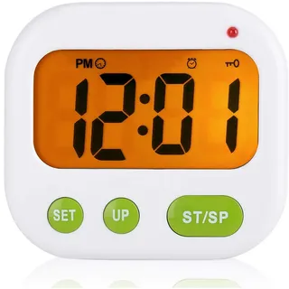 Wecker Digital LCD Erschütterung Uhr batteriebetriebene Moderne tragbare Timer Uhr mit Hintergrundbeleuchtung passt für Büro Schlafzimmer Schlafsaal Reise