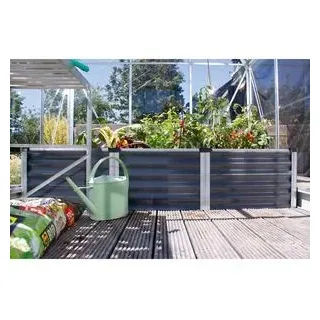 Vitavia Hochbeet Oslo In&Out, grau/alu, Dunkelgrau, Silber