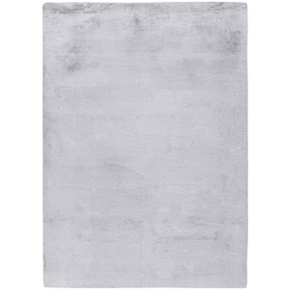 Hochflorteppich, Grau, Weiß, Textil, rechteckig, 80x150 cm, Teppiche & Böden, Teppiche, Moderne Teppiche