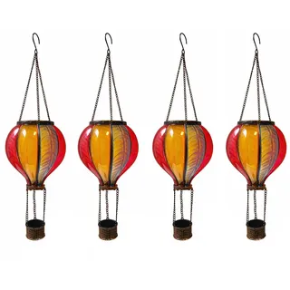 Expo Börse Solarleuchte Kunststoff Ø14xH47cm 4er Set mehrfarbig