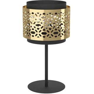 Tischleuchte EGLO "SANDBACH" Lampen Gr. Ø 24,00 cm Höhe: 45,00 cm, schwarz (schwarz, messing) Tischlampen Nachttischlampe, Tischleuchte aus Metall und Messing, E27 Fassung