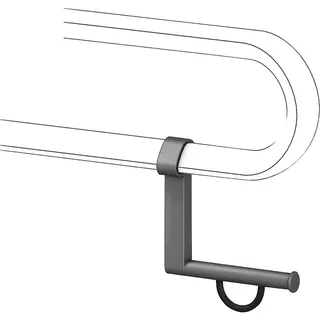 Papierrollenhalter Serie Cavere aus Alu., Anthrazit-Metallic 95, passend für D0065612