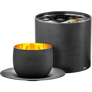 Eisch Cappuccinoglas mit Untersetzer Cosmo gold