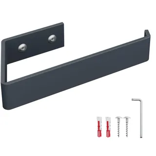 HOLZBRINK Toilettenpapierhalter Anthrazit matt 164x72 mm | Klopapierhalter mit Wandmontage für Badezimmer, Toilette | WC Papier Halterung zum Bohren