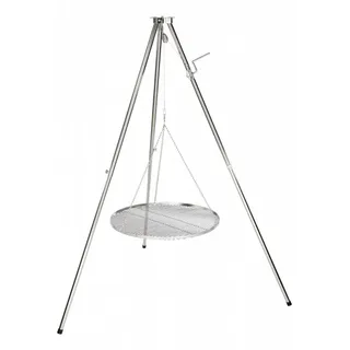Edelstahl - Dreibein Schwenker Grillgestell & 50 cm Edelstahlrost+trage Tasche