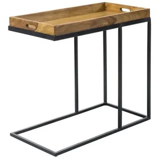 Wohnling Beistelltisch Braun Sheesham 70 x 65 x 34 cm