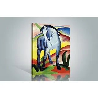 1art1 Franz Marc Poster Blaues Pferd I, 1911 Bilder Leinwand-Bild Auf Keilrahmen | XXL-Wandbild Poster Kunstdruck Als Leinwandbild 120x80 cm