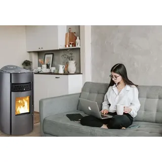 SCHENGER Pelletofen 8,8kW 51-R A++ Vollautomatisch WIFI+ECO+TIMER - Schwarz