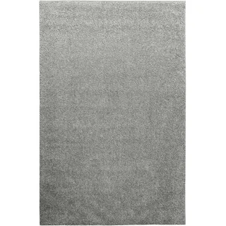Homie Living Teppich HOMIE LIVING "Gino", grau (hellgrau), B:200cm H:30mm L:290cm, Polypropylen, Teppiche, Teppich, Hochflor, gewebt, weich, uni, Wohnzimmer, Schlafzimmer, waschbar