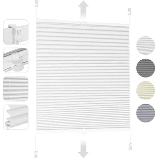 Sekey Plissee Klemmfix 80 x 130 cm Weiß