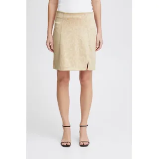 ICHI Miniröcke Leopard Jacquard Beige L