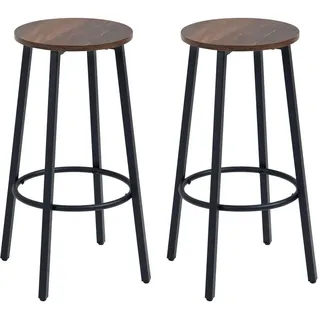 Homcom Barhocker 42 x 42 x 65 cm Braun/Schwarz