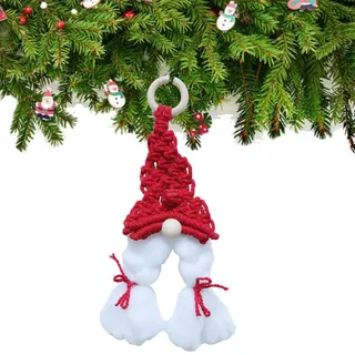 Onlynery Christmas Tree Macrame Set, Makramee Knüpf-Set Weihnachtsbaum, Christmas Macrame Woven Tree DIY Kit, Christmas Tree Macrame DIY Kit, Makramee-Weihnachtsschmuck Für Fenster, Party, Tür, Party